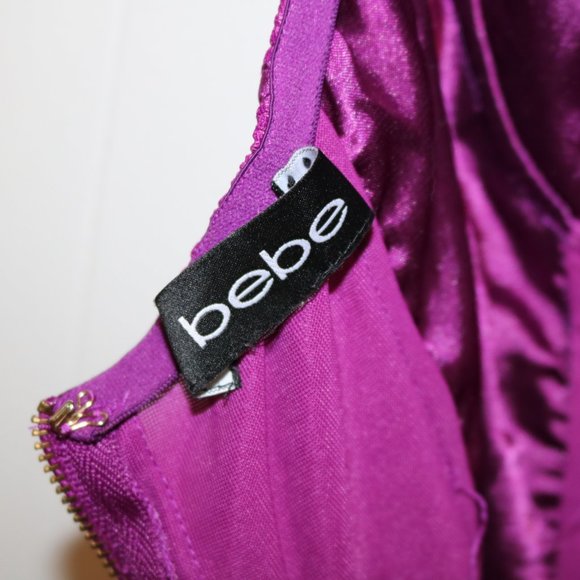 BEBE Purple Bodycon Fancy Dress - Picture 5 of 7